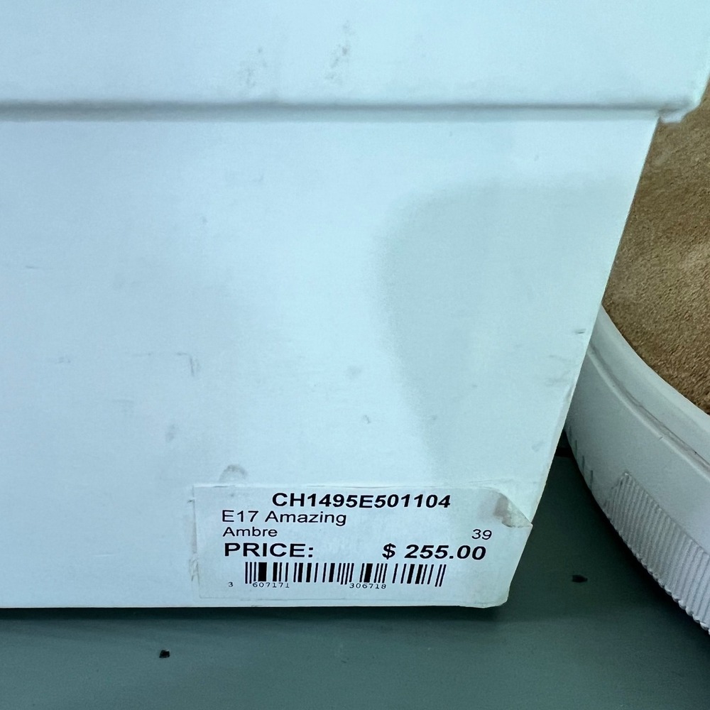 New in Box SANDRO Paris Women's Sneakers Suede Leather Mocha Cream Size 39 - Picture 14 of 14